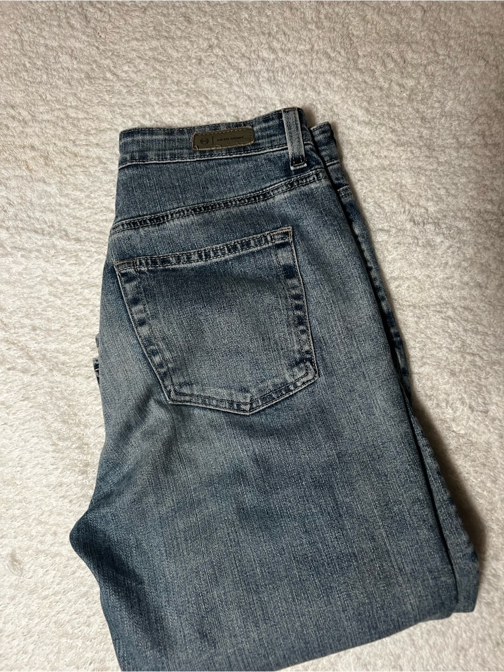 AG Adriano Goldschmied Light Blue Washed Denim Jeans